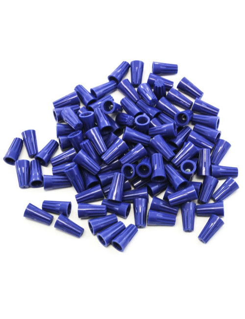 JAS P72 SPIRAL END CONNECTOR BLUE 50PCS