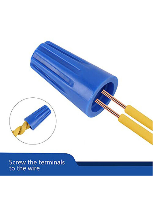 JAS P72 SPIRAL END CONNECTOR BLUE 50PCS