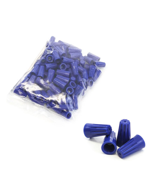 JAS P72 SPIRAL END CONNECTOR BLUE 50PCS