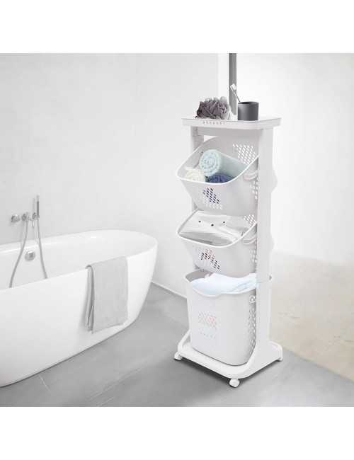 F827-3 THREE LAYER DIRTY CLOTHES HAMPER 44*33*109