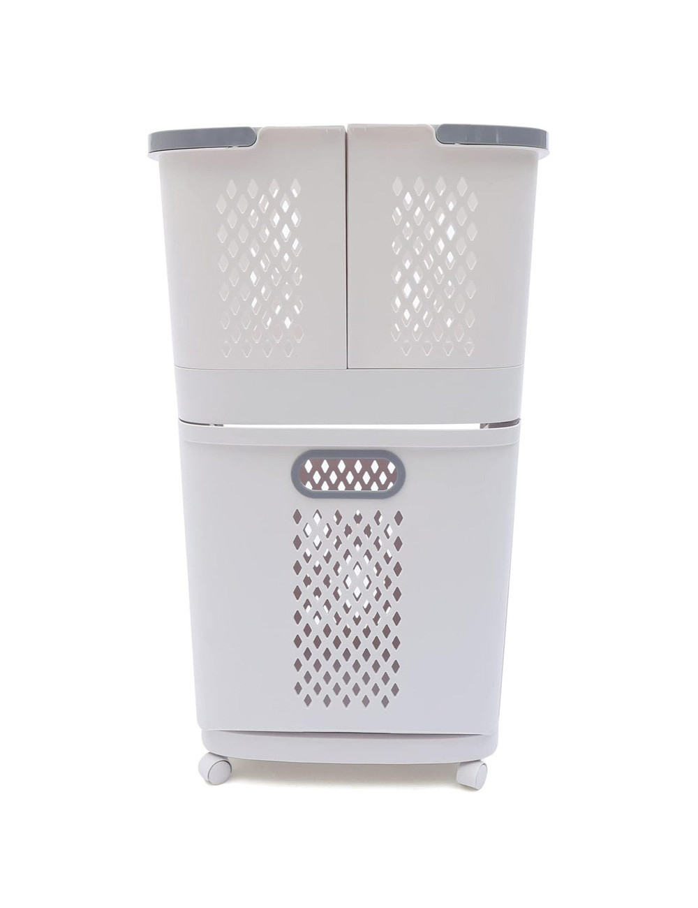 F867 TWO LAYER KOREAN LAUNDRY HAMPER 44*31*74