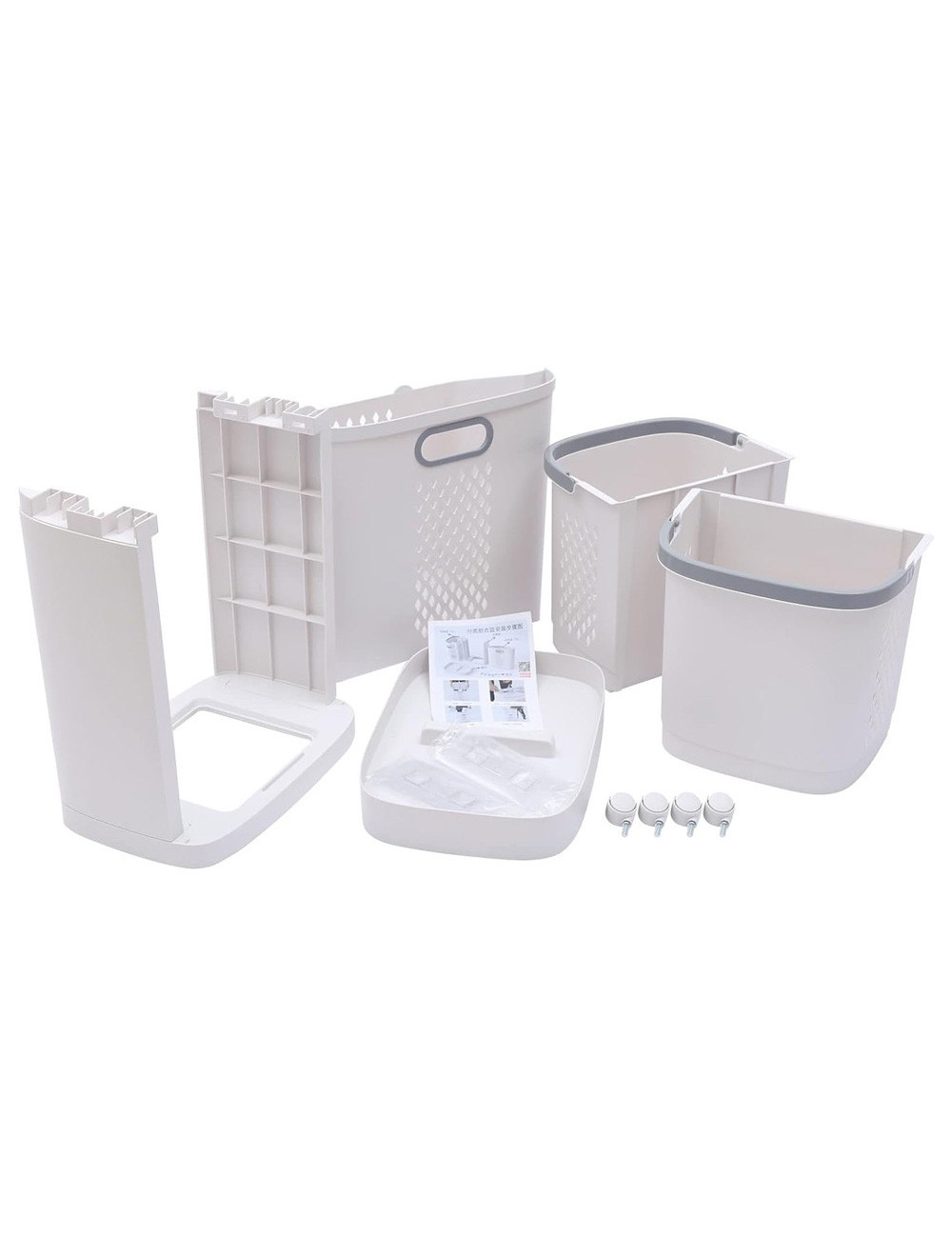 F867 TWO LAYER KOREAN LAUNDRY HAMPER 44*31*74