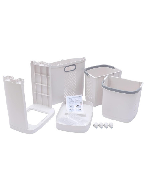 F867 TWO LAYER KOREAN LAUNDRY HAMPER 44*31*74
