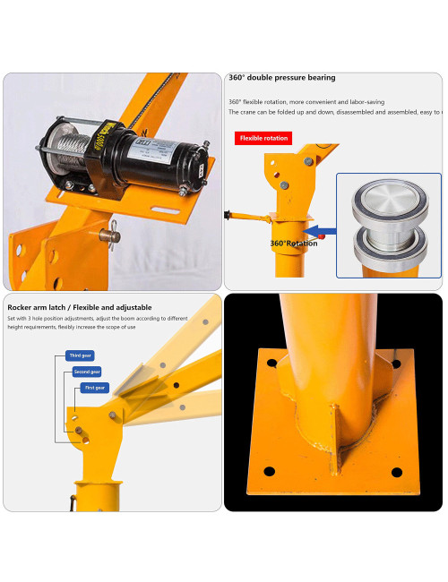 HS-FE001 ELECTRIC WINCH HOIST 12V 5000 LBS