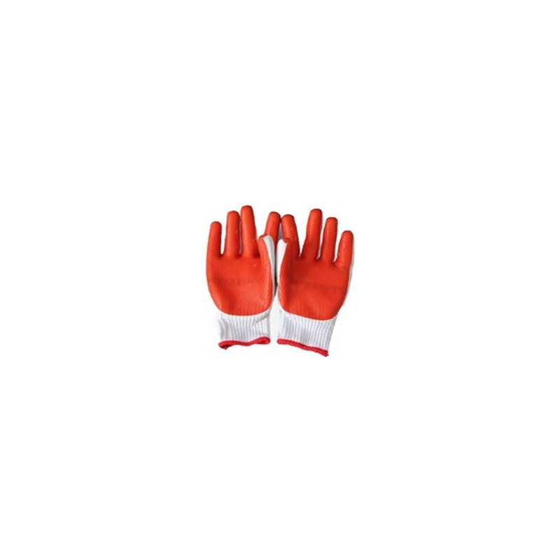 RUBBER COATED GLOVES RED 90 GMS