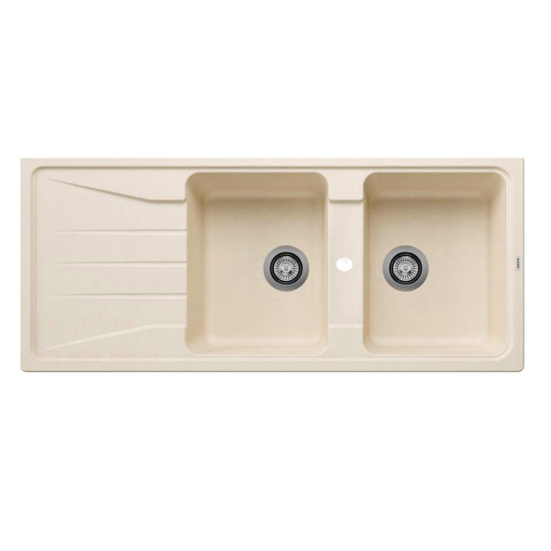 KICHETEN SINK WITH 2 SINK AND SHELF 110 CM x 50 CM