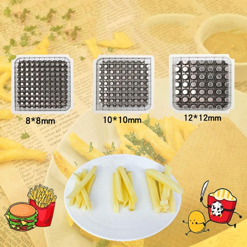 DM 3 IN 1 FRENCH FRIES CUTTER 8MM,10MM,12MM