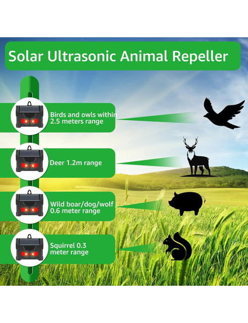 SOLAR POWER ULTRASONIC ANIMAL REPELER