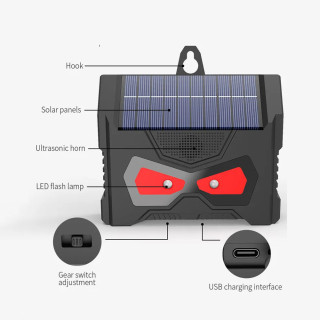 SOLAR POWER ULTRASONIC ANIMAL REPELER