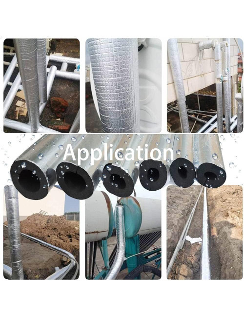 عازل بايب اسفنج 2" × 15 ملى × 2 متر اسود