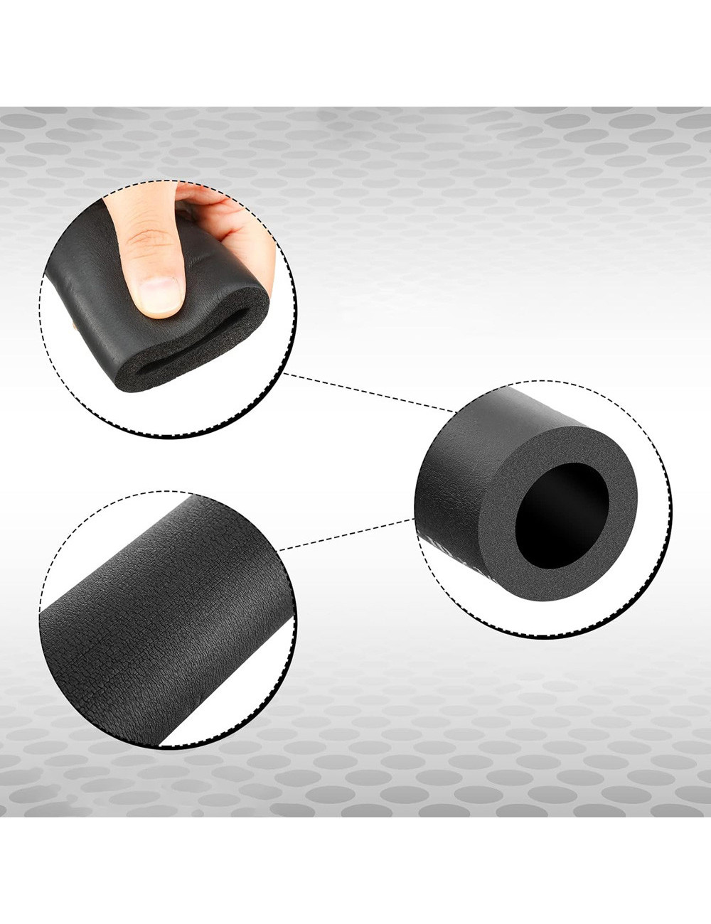 BLACK RUBBER FOAM PIPE 1.1/2" x 15M x 2 MTR