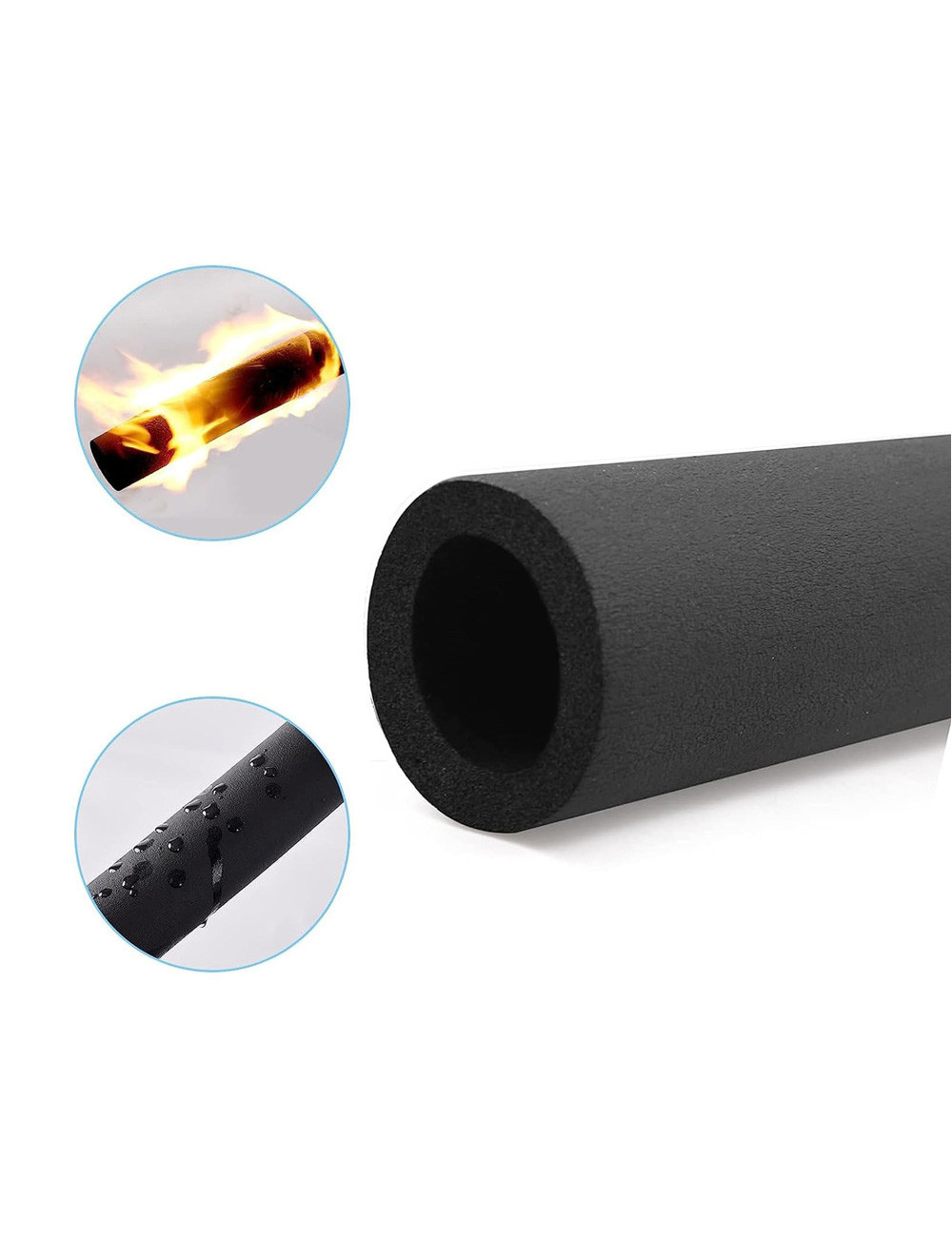BLACK RUBBER FOAM PIPE 1.1/2" x 15M x 2 MTR