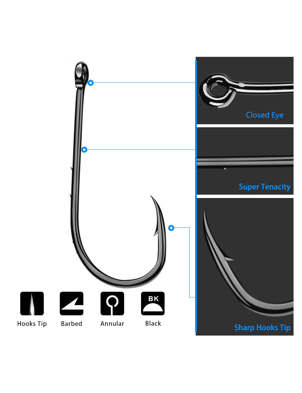 SHOUZI SUPER SHARP FISHING HOOK 2/0