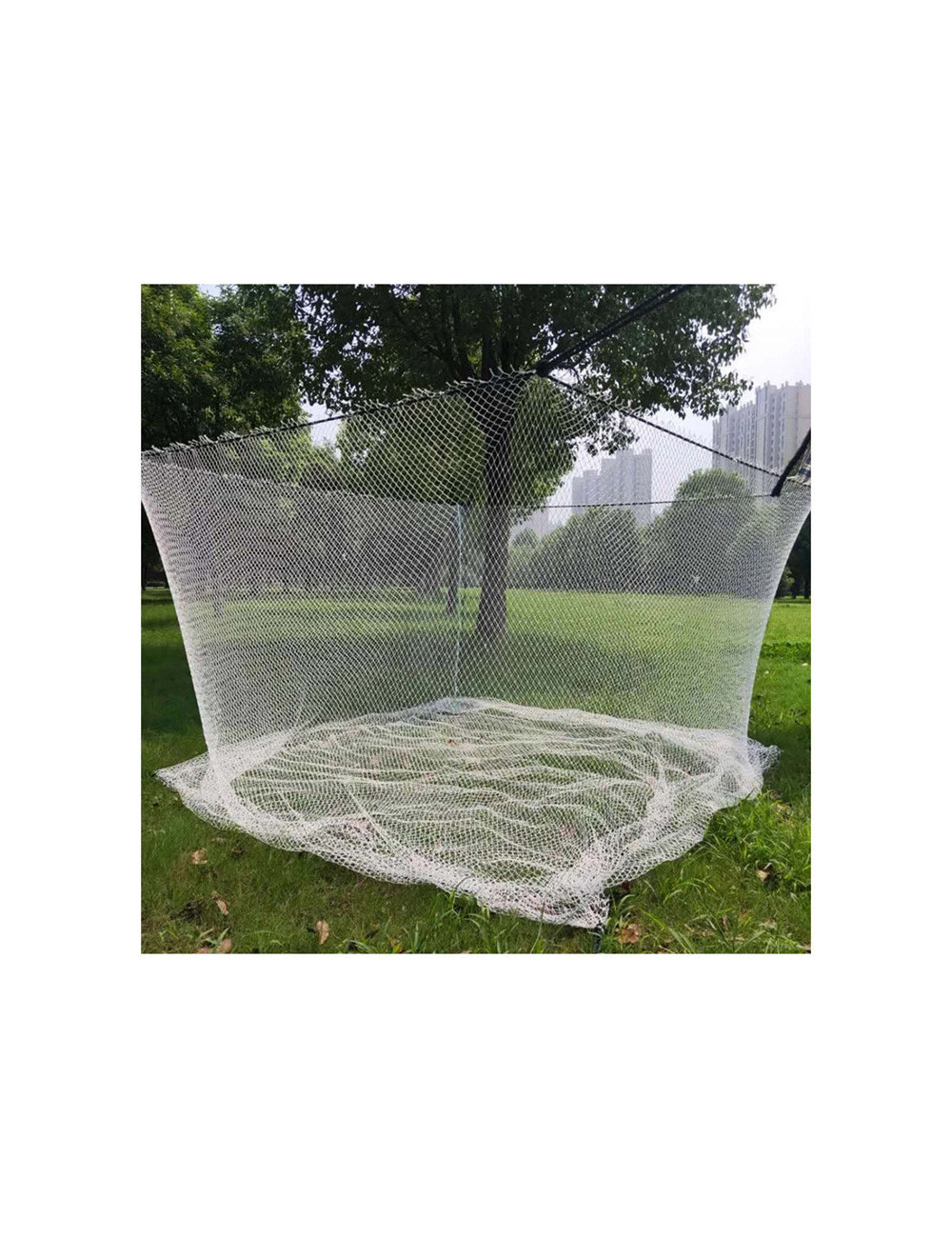 NYLON DECORATION NET 210D/15PLY 1-1/4" 80MD X 100FT SNOW WHITE