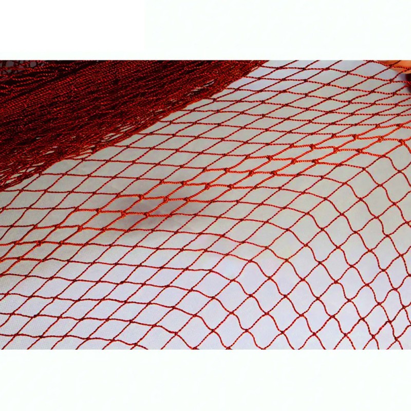 NYLON DECORATION NET 210D/15PLY 3/4" 80MD X 100FT RED
