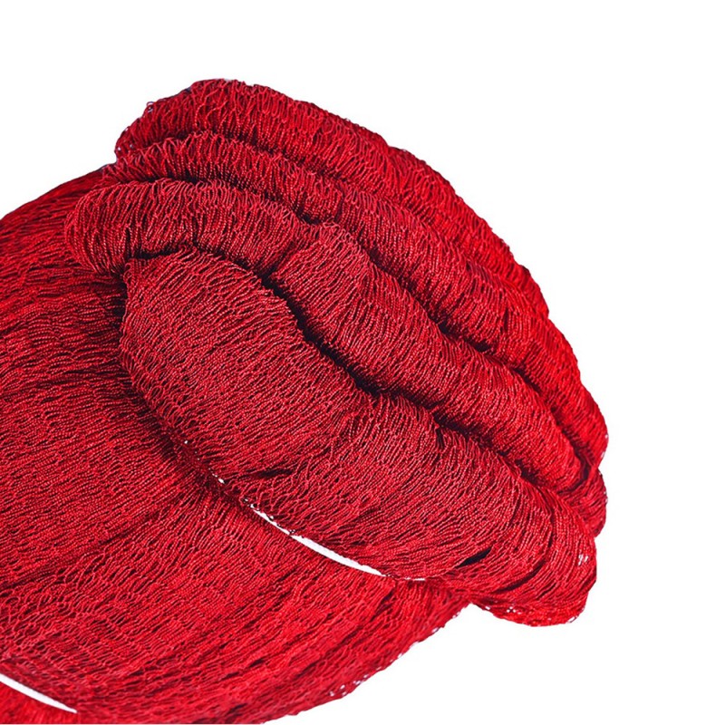NYLON DECORATION NET 210D/15PLY 3/4" 80MD X 100FT RED