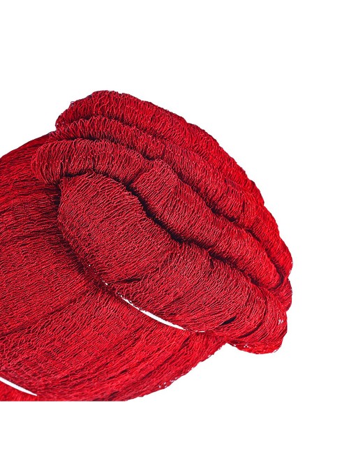 NYLON DECORATION NET 210D/15PLY 3/4" 80MD X 100FT RED