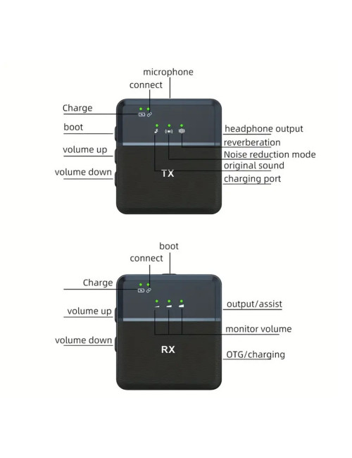SX31D 3IN1 MULTIFUNTION WIRELESS MICROPHONE DOUBLE