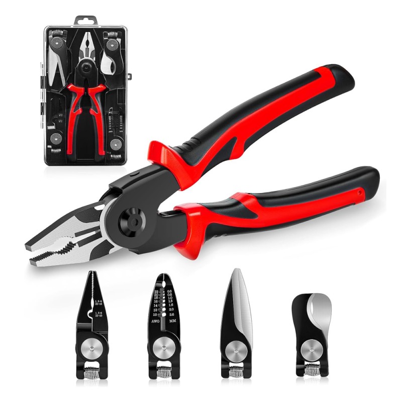 SJP8029 5IN1 HEAD CHANGING PLIER SET