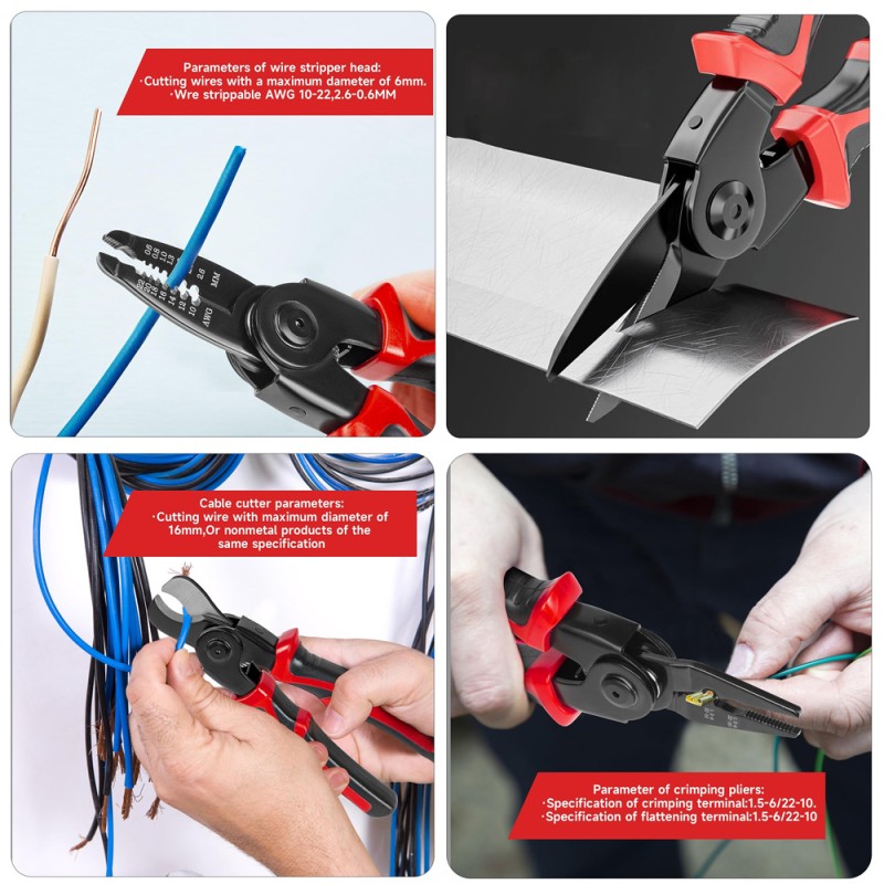 SJP8029 5IN1 HEAD CHANGING PLIER SET