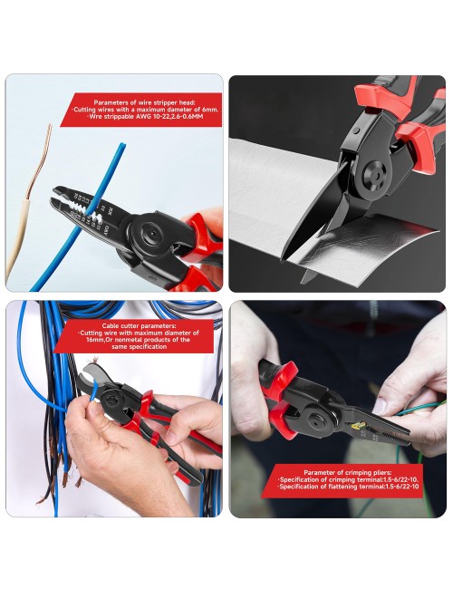 SJP8029 5IN1 HEAD CHANGING PLIER SET