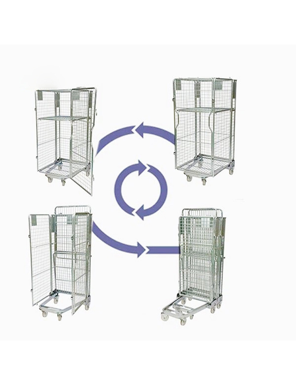 CAGE TROLLEY WITH HEAD COVER 700*820*1720MM