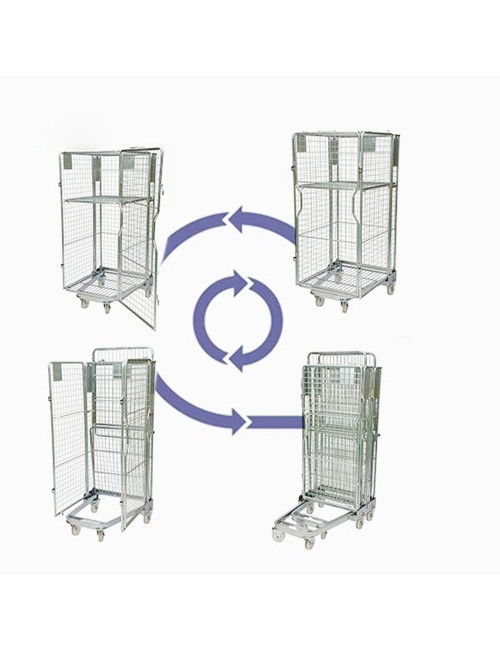 CAGE TROLLEY WITH HEAD COVER 700*820*1720MM