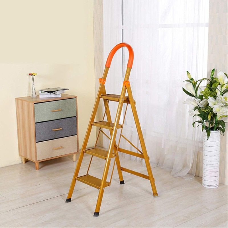 ALUMINIUM LADDER GOLDEN COLOR 4 STEPS