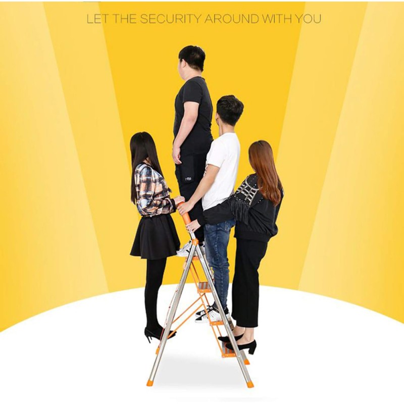 ALUMINIUM LADDER GOLDEN COLOR 4 STEPS
