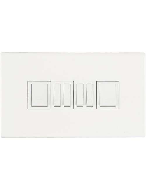 VOLT 6 SIX SWITCH WHITE WIDE