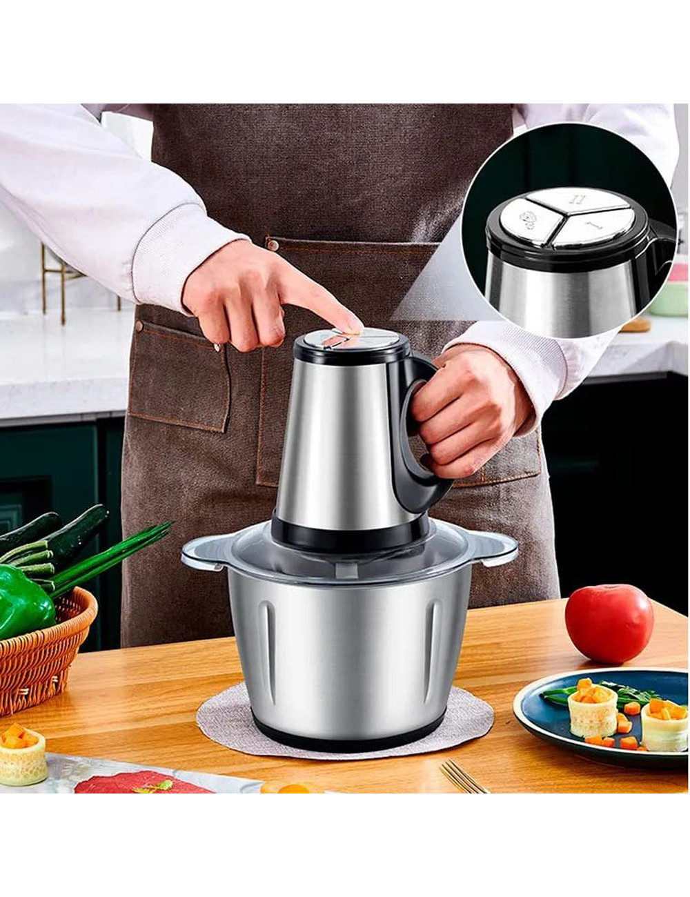 MIRALUX FOOD CHOPER 6L ML-8061 1800W STAINLESS STEEL