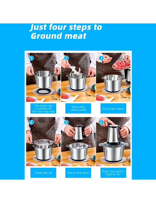 MIRALUX FOOD CHOPER 6L ML-8061 1800W STAINLESS STEEL