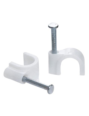 JAS CABLE CLIP WHITE 7 MM 50PCS