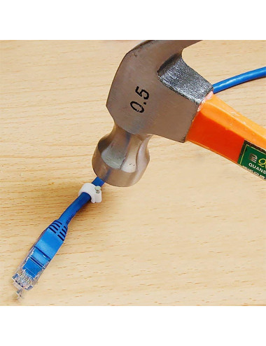 JAS CABLE CLIP WHITE 7 MM 50PCS