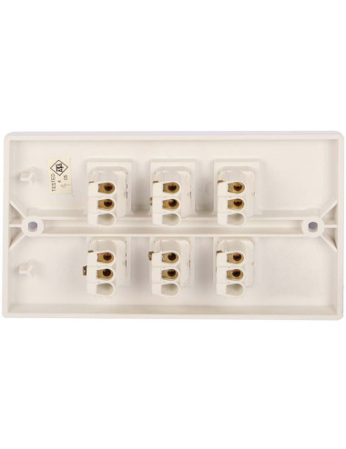 6 GANG WHITE SWITCH