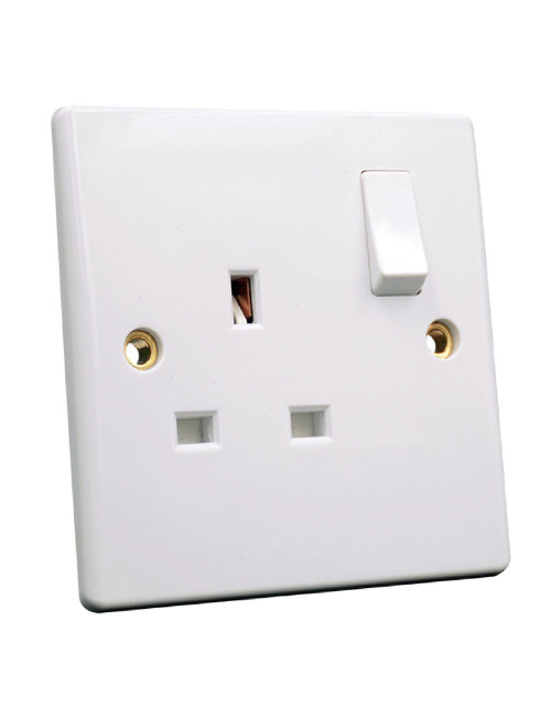 ELECTRICAL 1 GANG SWITCH WHITE 13AMP