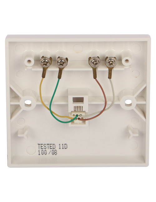 RJ - 11 TELEPHONE SWITCH WHITE SINGLE