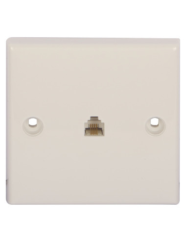 RJ - 11 اديسون ابيض بلاك تليفون مفرد