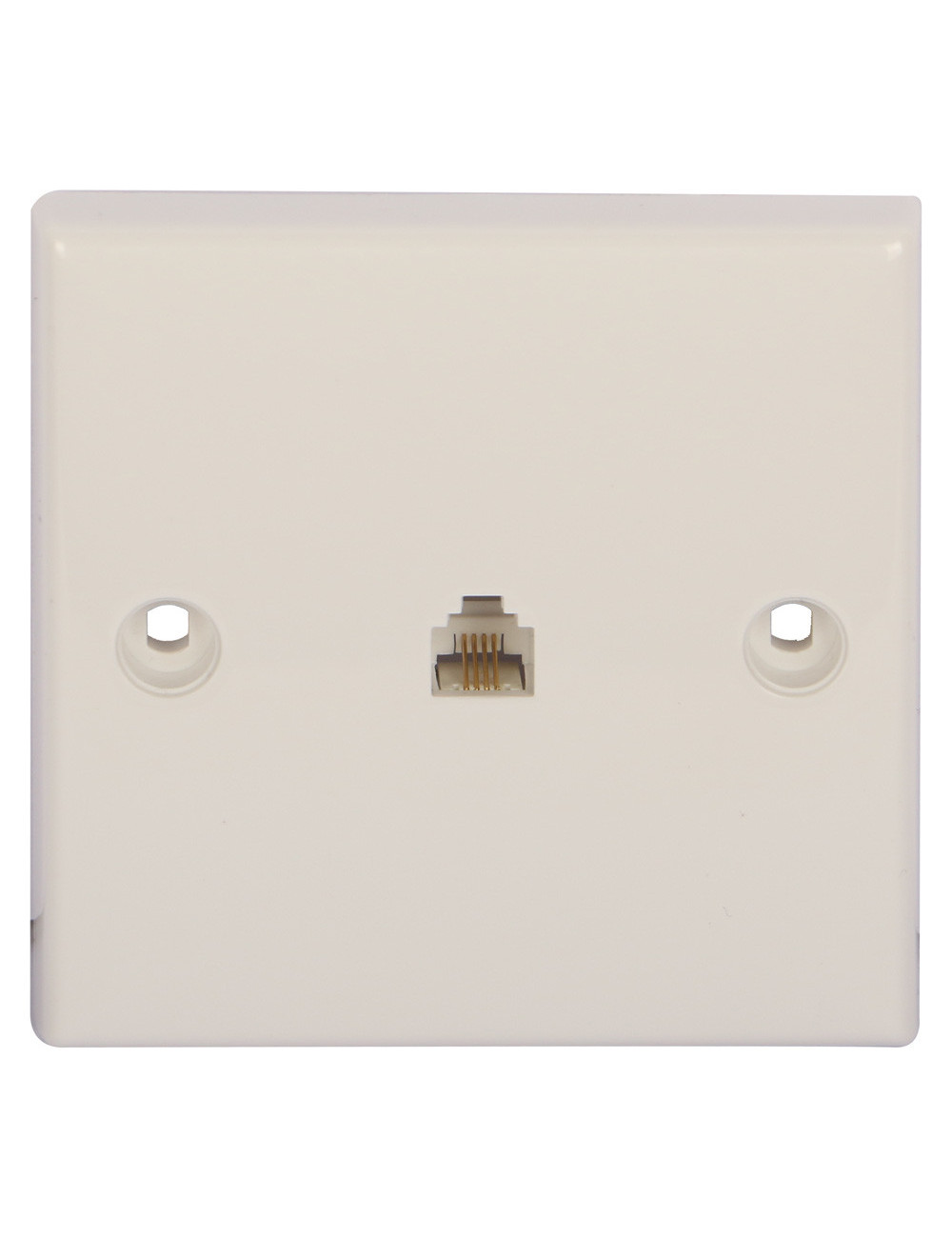 RJ - 11 TELEPHONE SWITCH WHITE SINGLE