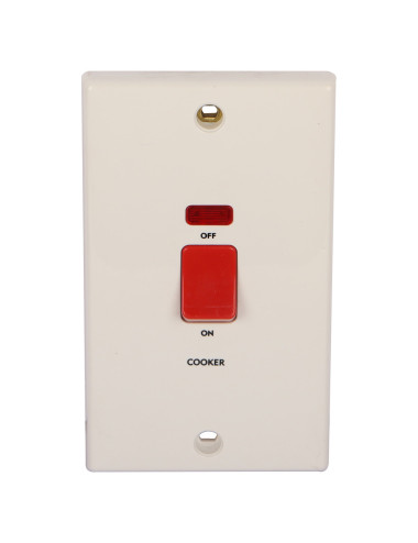 اديسون ابيض كوكر سويتش 45A مع لمبة 3×6