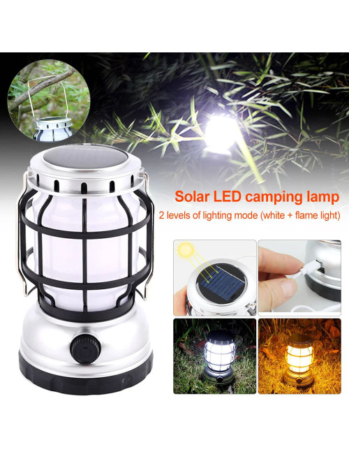 C-Y1143-ZJ-1990 SOLAR RECHAEGEABLE CAMPING LAMP