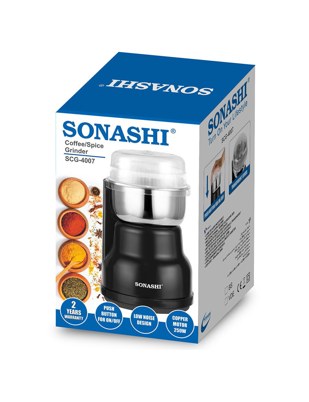 SONASHI MULTIPURPOSE COFFEE GRINDER / CAPACITY 220 ML / 250W
