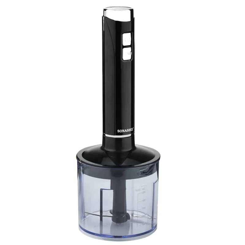 SONASHI 4 IN 1 HAND BLENDER WITH CALIBRATED BEAKER CHOPPER AND WHISK /2 SPEED / 250W