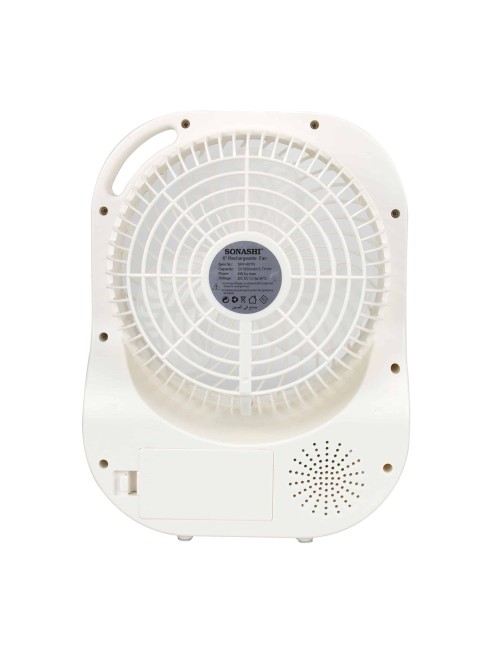 SONASHI 7'' RECHG. TABLE FAN, WITH LED LIGHT