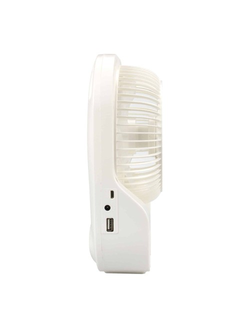 SONASHI 7'' RECHG. TABLE FAN, WITH LED LIGHT