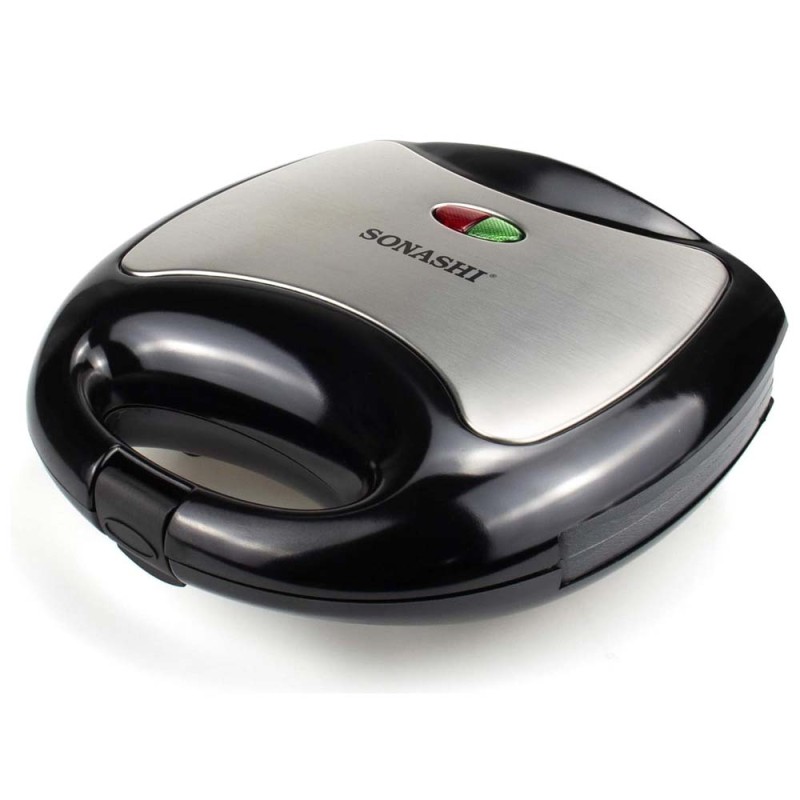 SONASHI TWO SLICE WAFFLE MAKER WITH NON-STICK WAFFLE PLATE