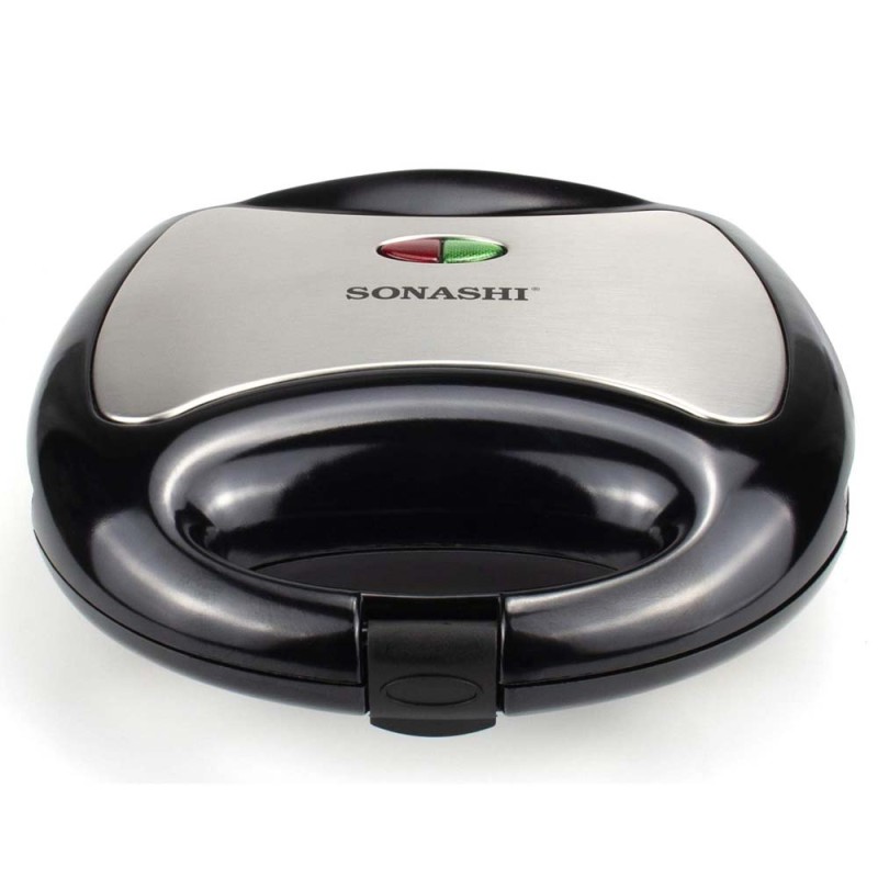 SONASHI TWO SLICE WAFFLE MAKER WITH NON-STICK WAFFLE PLATE