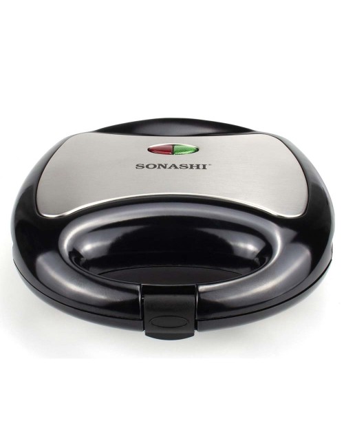 SONASHI TWO SLICE WAFFLE MAKER WITH NON-STICK WAFFLE PLATE