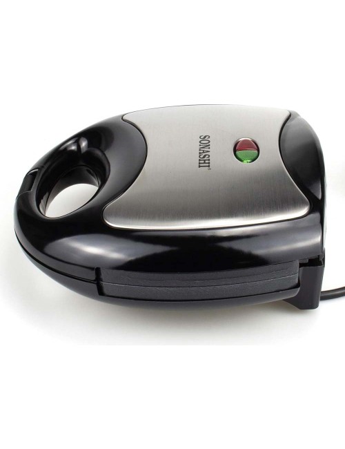 SONASHI TWO SLICE WAFFLE MAKER WITH NON-STICK WAFFLE PLATE