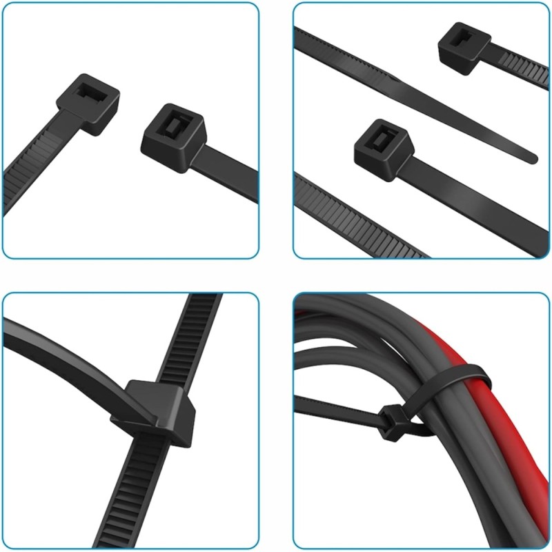 JAS NYLON CABLE TIE BLACK 4.8 X 350 MM 50PCS